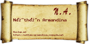 Náthán Armandina névjegykártya